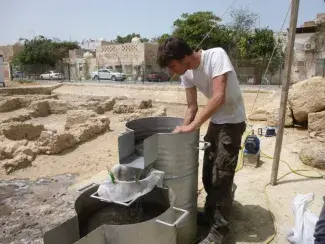 V Dabrowski_Flottation avec machine à Qal'at al-Bahreïn